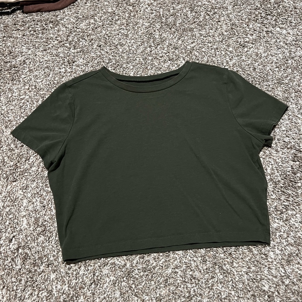 Green crop top